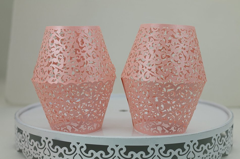 Sharing Star 100 Pieces Filigree Artistic Muffin Case Cupcake Paper Cup Liner Little Vine Lace Laser Cupcake Wrappers... N14