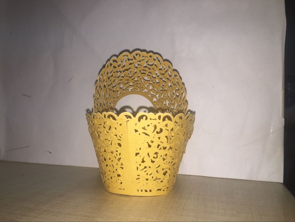 Sharing Star 100 Pieces Filigree Artistic Muffin Case Cupcake Paper Cup Liner Little Vine Lace Laser Cupcake Wrappers... N15