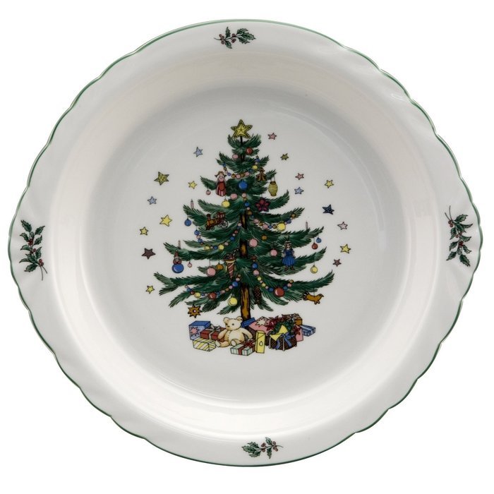 Nikko Christmas Ovenware Pie Plate