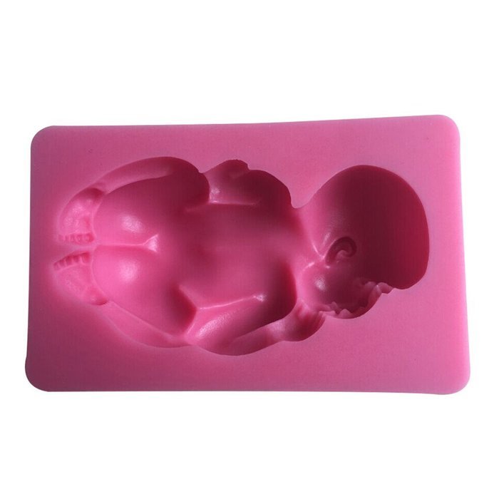 LYNCH Sleeping Baby Shaped Silicone Mold Sugarcraft Chocolate Cake Decorating Tools,Pink N6