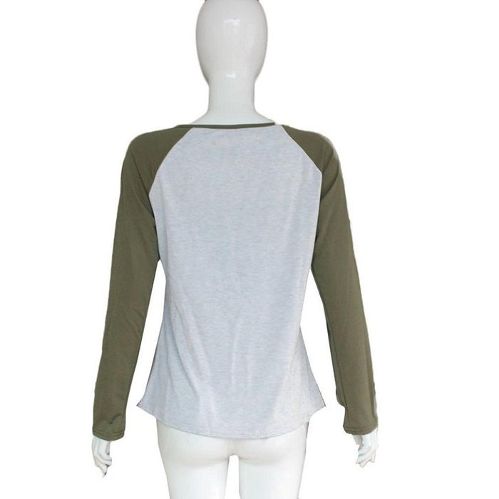 Casual Blouse,Morecome Women Fashion Letter Print Round Collar Cotton Long Sleeve Casual Tops N4