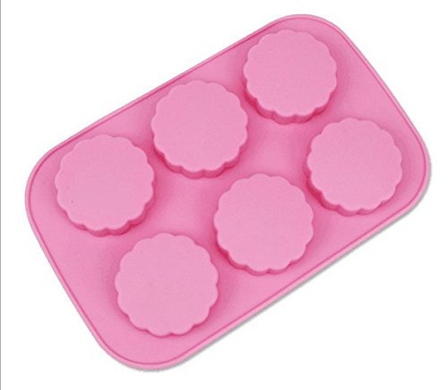 Drhob 1pc Multi color random 6 Cylindrical grid Silicone Mold moon cake forIce jelly Soap, Bread, Loaf, Muffin... N3