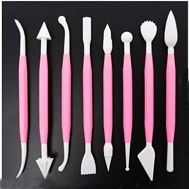 Y&XL&H 8 pcs Flower Modelling Tools Cake Fondant Cookie Sugar Craft Paste Decorating