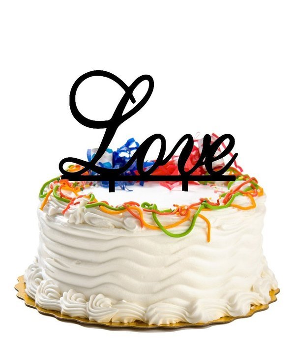 Ecape Acrylic Wedding Cake Toppers Custom Love You More Cake Toppers Cake Decoration Black Pack of 1 N30
