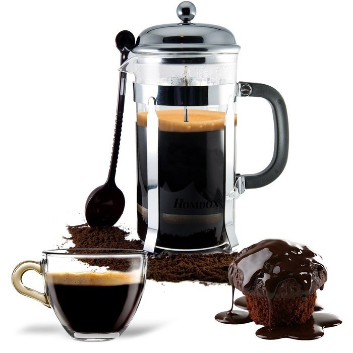 Homdox&reg; French Press Coffee &Tea Maker Espresso with Heat Resistant Glass and Stainless Steel Plunger, 8 Cup (... N4