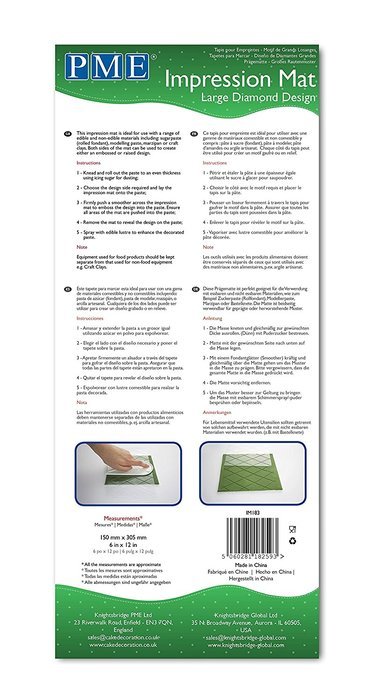PME Sugarcraft Impression Mat - Diamond - Large N3