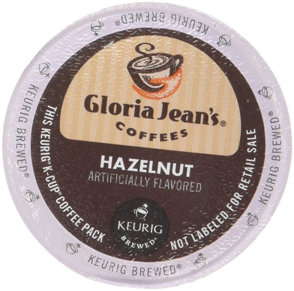 Gloria Jean's Hazelnut Coffee Keurig K-Cup Mini-Brewers, 18 Count N4