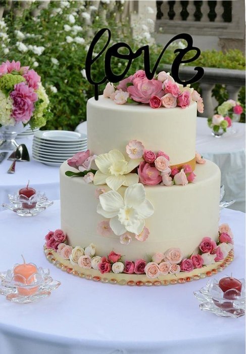 Ecape Acrylic Wedding Cake Toppers Custom Love You More Cake Toppers Cake Decoration Black Pack of 1 N36