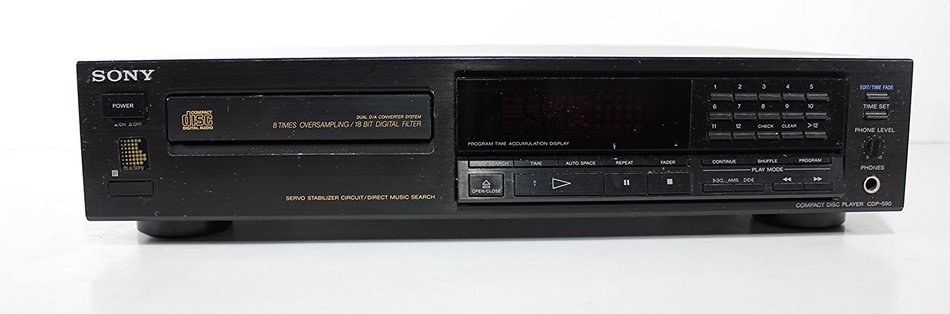 Sony CDP-590 Compact Disc Player CD Single Disc Player