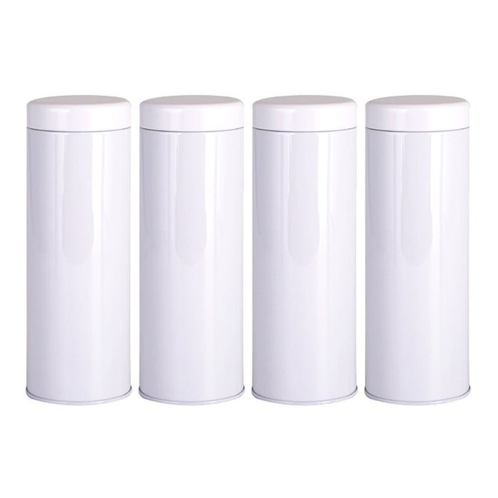 Tosnail 21 Oz 7'' Tall Tea Tin with Airtight Lids - 4 Pack N2