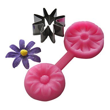 Y&XL&H Silicone Cupcake Mold 8 Petals Flower Embossing N3