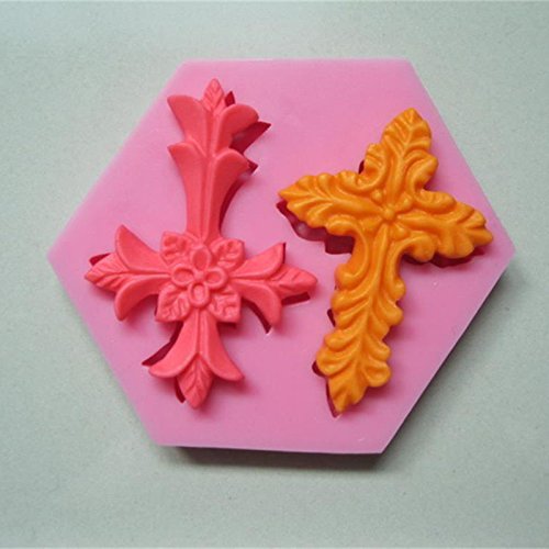 Genenic Silicone Fondant Sugarcraft Mold Cake Decorating Mould Cross Shape N2