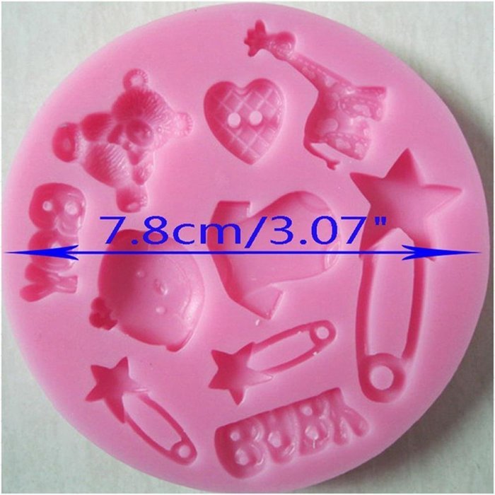 GOOTRADES Baby Boy Shower Fondant Mold Silicone Sugar Craft Molds N4