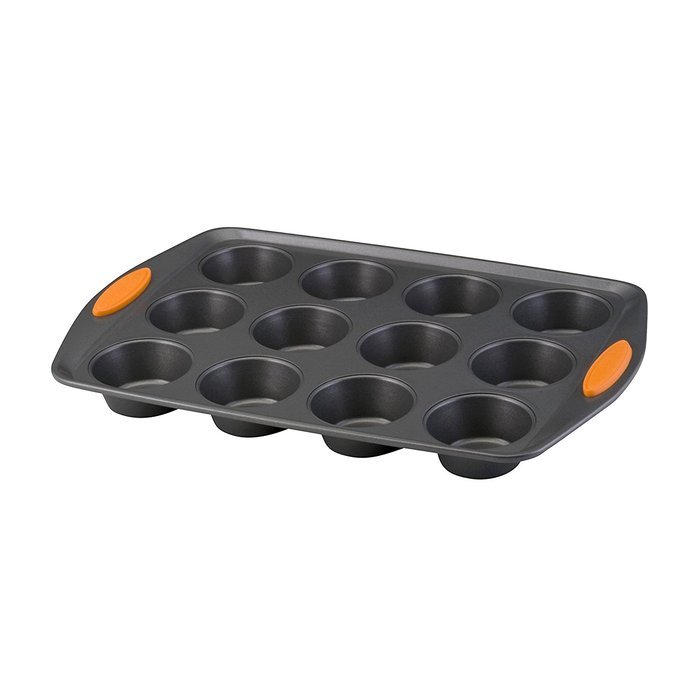 Rachael Ray Oven Lovin' Non-Stick 12-Cup Muffin and Cupcake Pan, Orange N4