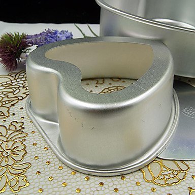 Y&XL&H 5 inch Metal Love Heart Shape Cake Mold Detachable Live Bottom Pastry Mould N2