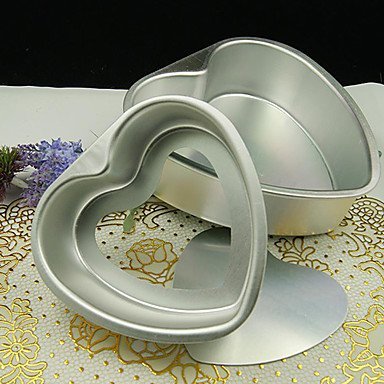 Y&XL&H 5 inch Metal Love Heart Shape Cake Mold Detachable Live Bottom Pastry Mould N3