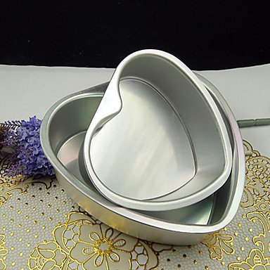 Y&XL&H 5 inch Metal Love Heart Shape Cake Mold Detachable Live Bottom Pastry Mould N4