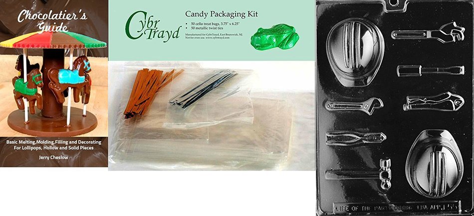 Cybrtrayd J055 Hard Hat Tools Hammer Chocolate Candy Mold with Exclusive Cybrtrayd Copyrighted Chocolate Molding... N6