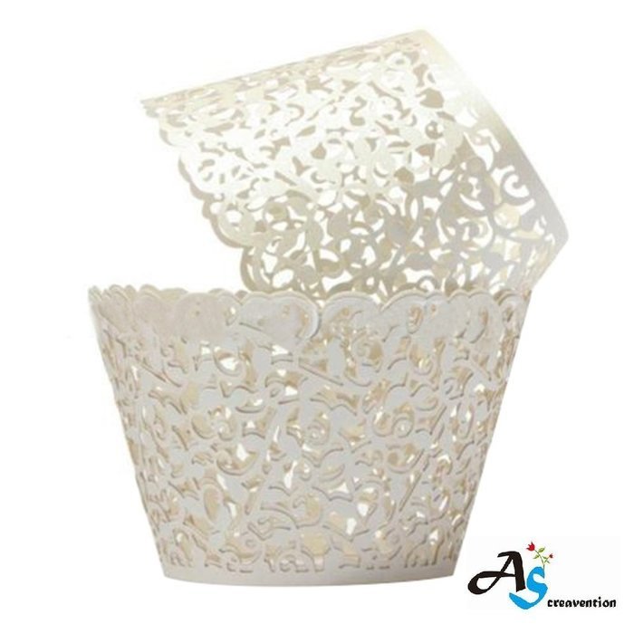 A&S Creavention Vine Cupcake Holders Filigree Vine Designed Decor Wrapper Wraps Cupcake Muffin Paper Holders -... N23