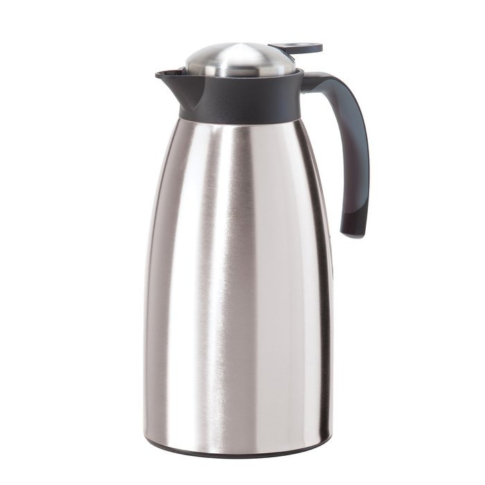 Oggi 68 oz Versa Thermal Vacuum Hot or Cold Carafe with Press Button Top, Stainless