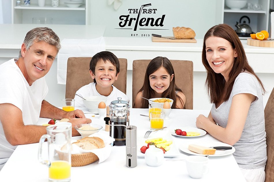 Thirst Friend MINI Manual Coffee Grinder With Free Cleaning Brush & Waterproof Travel Pouch. Top Rated Portable... N14