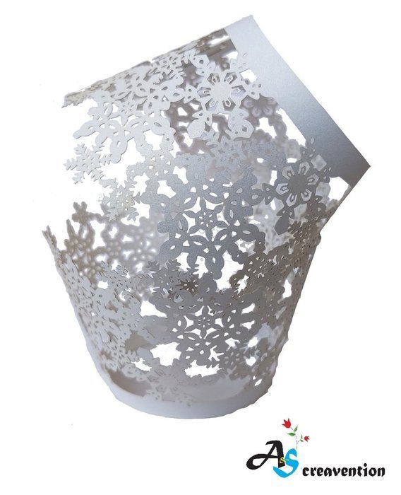 A&S Creavention Vine Cupcake Holders Filigree Vine Designed Decor Wrapper Wraps Cupcake Muffin Paper Holders -... N26