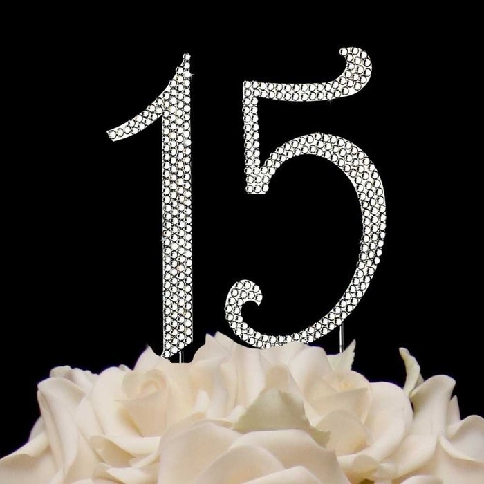 Birthday Crystal Cake Toppers Sparkling Bling Birthday Cake Toppers (50th Birthday Caketop Gold) N5