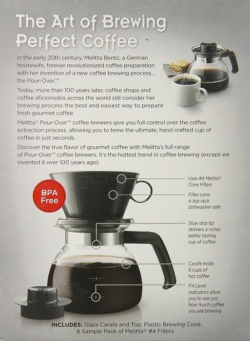 Melitta Cone Filter 6-Cup Coffeemaker (Pack of 2) N2