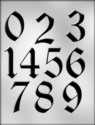 CK Products 2-1/2-Inch Numbers Chocolate Mold