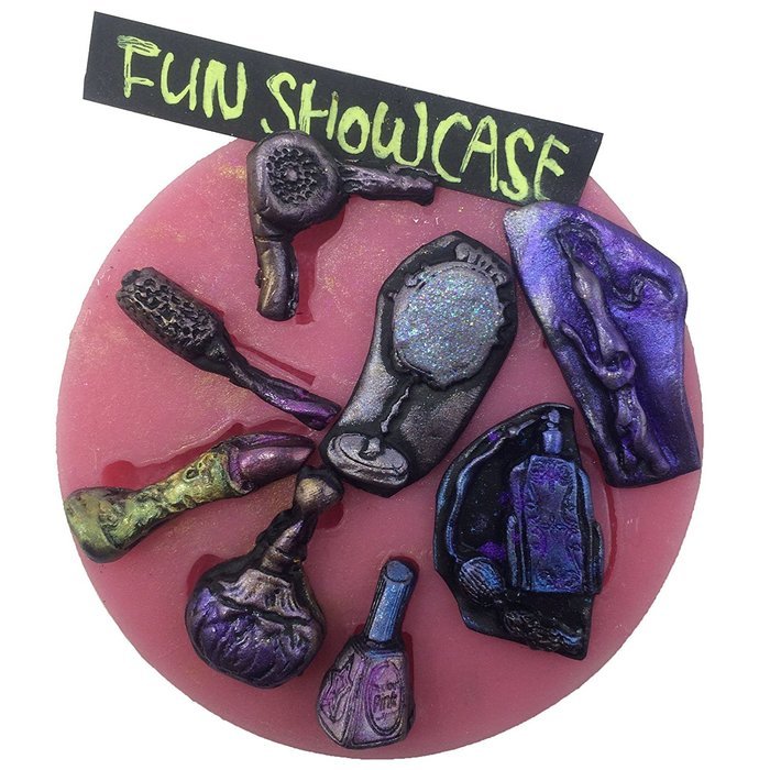 Funshowcase Dressing up Makeup Tool Candy Silicone Mold for Cake Decoration, Clay, Crafting N3