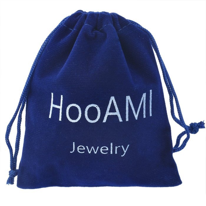 HooAMI Stainless Steel Womens Double Oval Hoop Earrings with Clear CZ Crystal N6