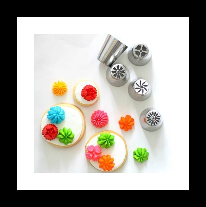 K&S Artisan Professional Quality 56 pcs Russian Piping Tips Set(XLarge 35 tips+20 Piping Bags+Coupler) 304 Stainless... N14