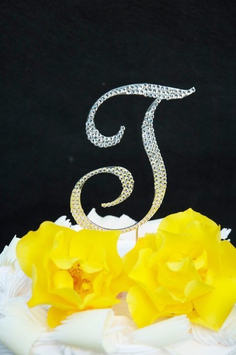 Swarovski Crystal Monogram Wedding Cake Topper Large Letter G N3
