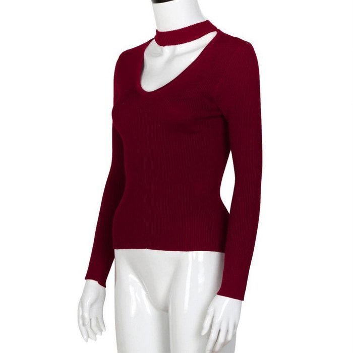 Knitted Sweater,Morecome Women Knit Casual Long Sleeve Pullover ops (L, White) N16
