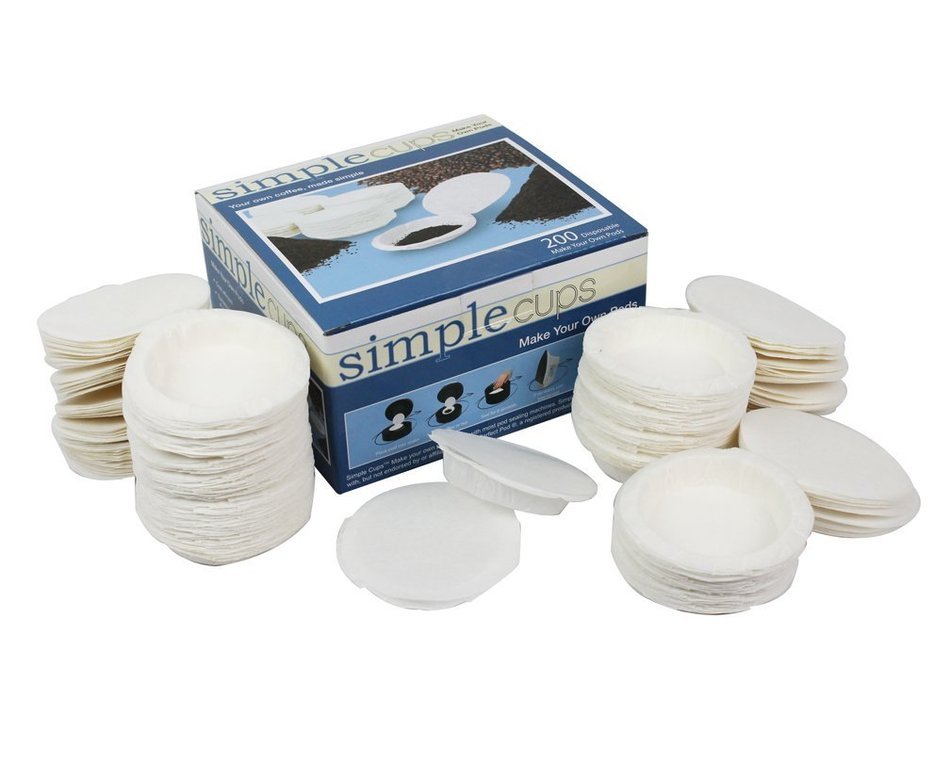 Coffee Pod Replacement Filters for Coffee Pod Brewers - Make Your Own Disposable Pods - 200 Pack By Simple Cups N2