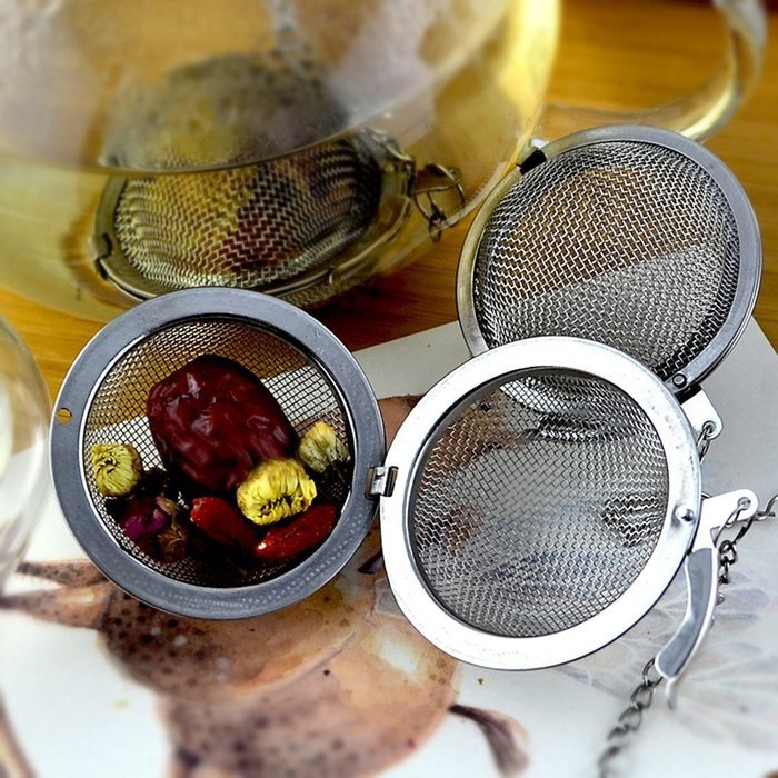 Fu Store 2pcs Stainless Steel Mesh Tea Ball 2.1 Inch Tea Infuser Strainers Tea Strainer Filters Tea Interval Diffuser... N9