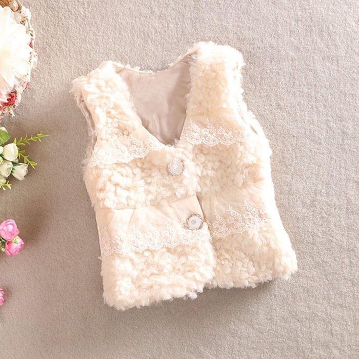Coat ,BeautyVan Kid Baby Infant Girls Lace Sweet Winter Waistcoat Thick Warm Tops Vest Clothes (5T, Pink) N5