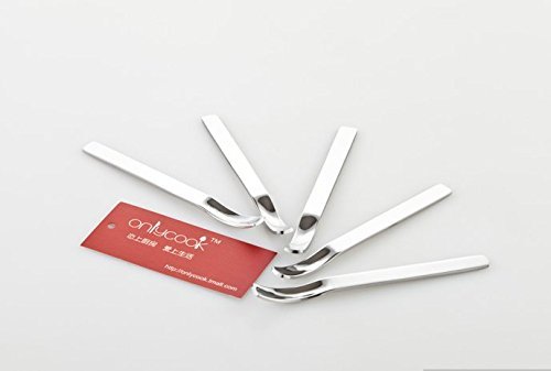 HSE Italian stainless steel coffee spoon unique flat spoon stirring coffee dedicated Western cutlery, 5PCS N2