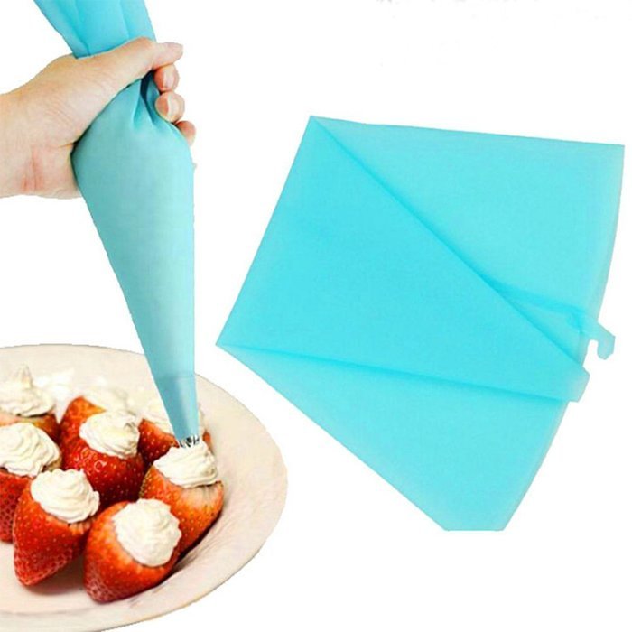 Xfome Style 3PCS Blue Reusable Silicone Icing Piping Bags Pastry Bags Baking Cookie Chocolate Cake Cupcake DIY... N3