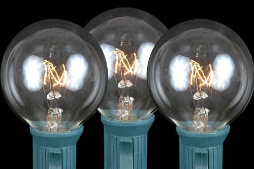 Novelty Lights, Inc. G40-E12-5W-S-FR Globe Outdoor Patio Party Christmas Replacement Bulbs, Frosted White, 25... N9