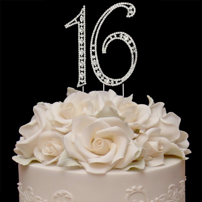Birthday Crystal Cake Toppers Sparkling Bling Birthday Cake Toppers (50th Birthday Caketop Gold) N7