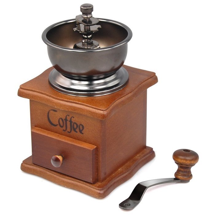SORCO 1Set Vintage Mini Stainless Steel Coffee Grinder with Drawer for Coffee Powder -Big Capacity N5