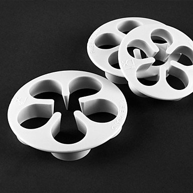 Sher Rose Shape Cake and Cookie Cutter Mold (3 Pieces) N2