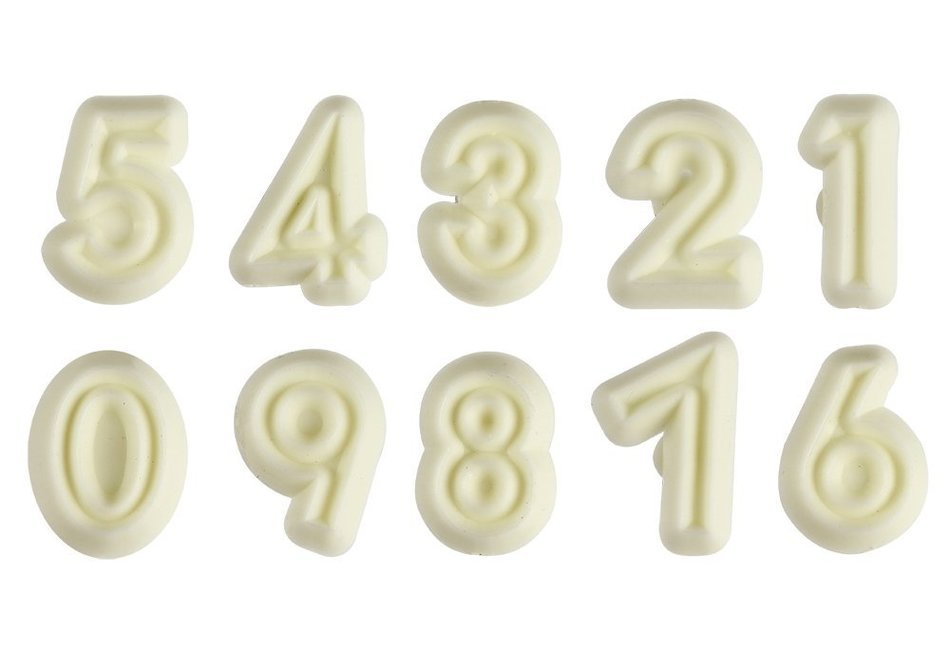 PME 10-Piece Plastic Cutter Set, Numerals 0-9 N2