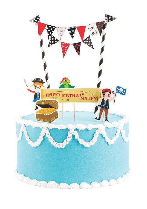 Party Partners Design Mini Cake Decor Kit, Pirate Party N2