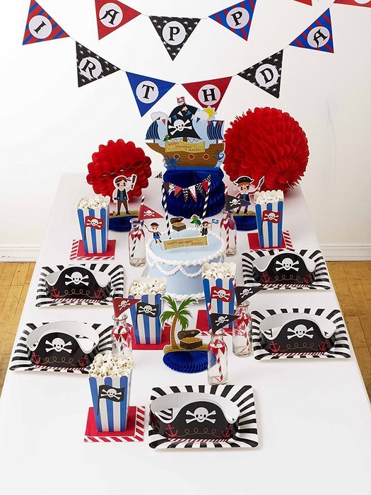 Party Partners Design Mini Cake Decor Kit, Pirate Party N3