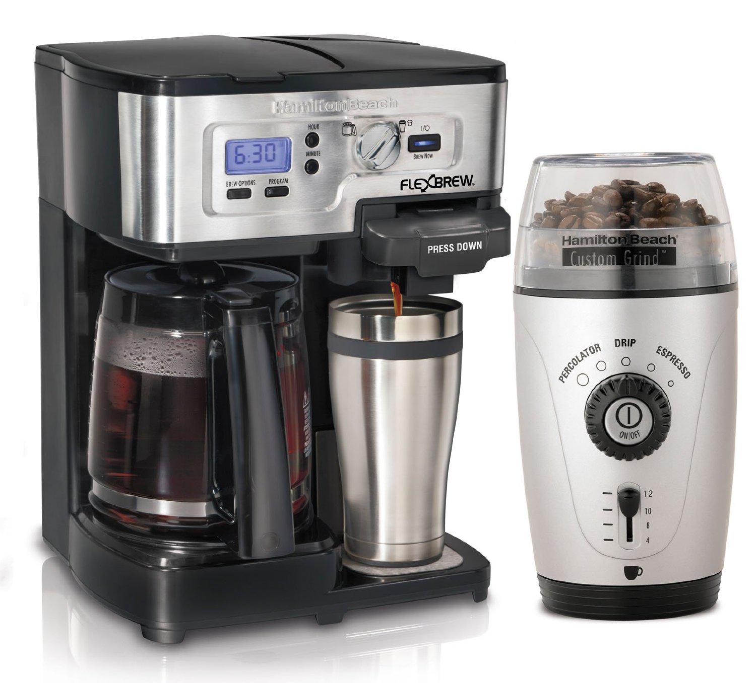 Hamilton Beach 2Way FlexBrew and automatic Grinder 49983 + 80365 N3