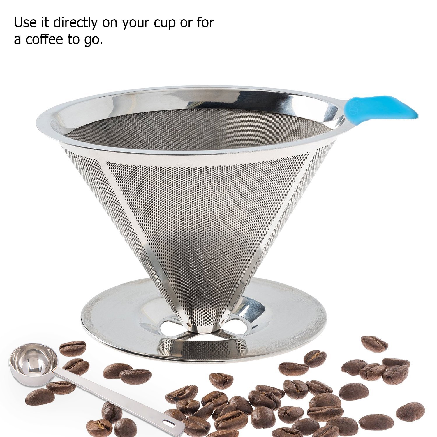 Paperless Pour Over Coffee Dripper - Stainless Steel Permanent Reusable ...