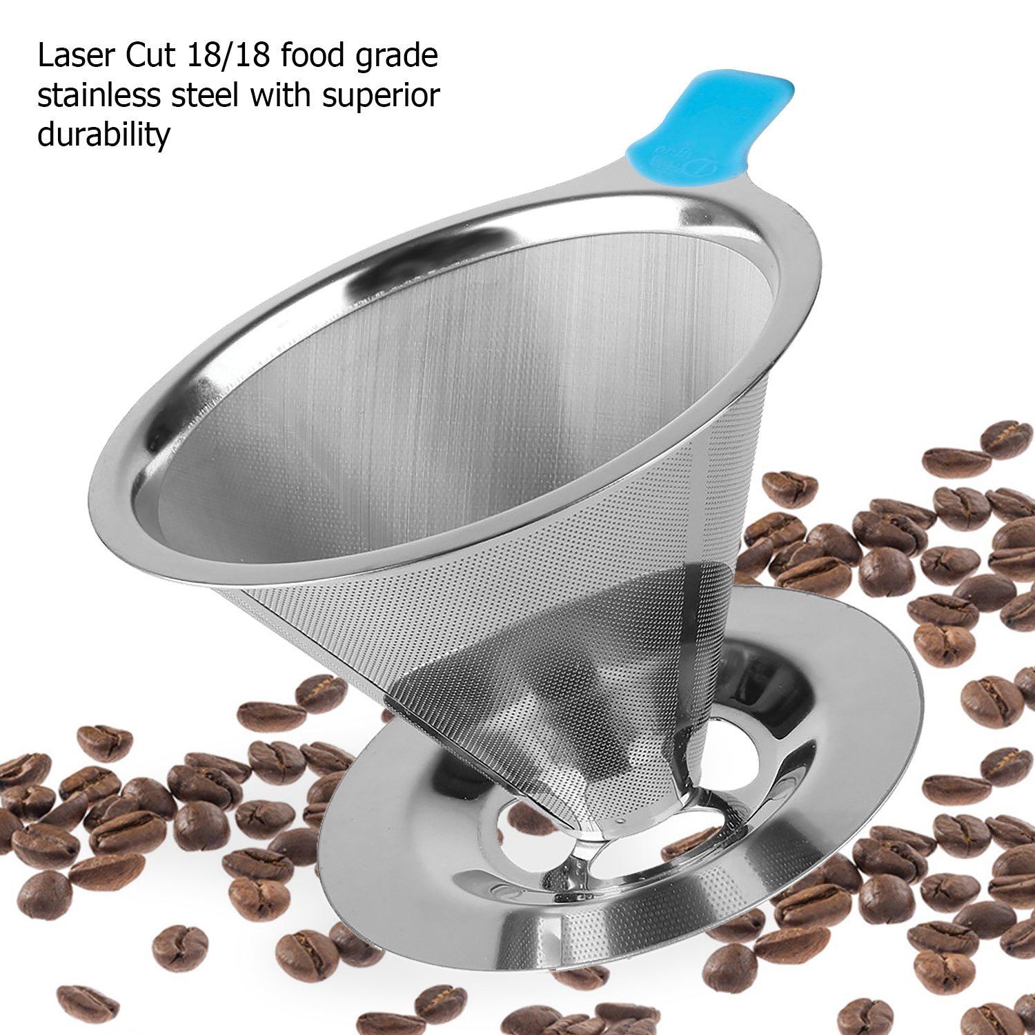 Paperless Pour Over Coffee Dripper - Stainless Steel Permanent Reusable ...