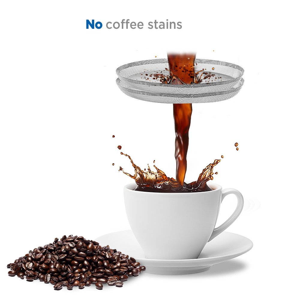 Ecooe Borosilicate Glass Stainless Steel French Press Coffee Maker with